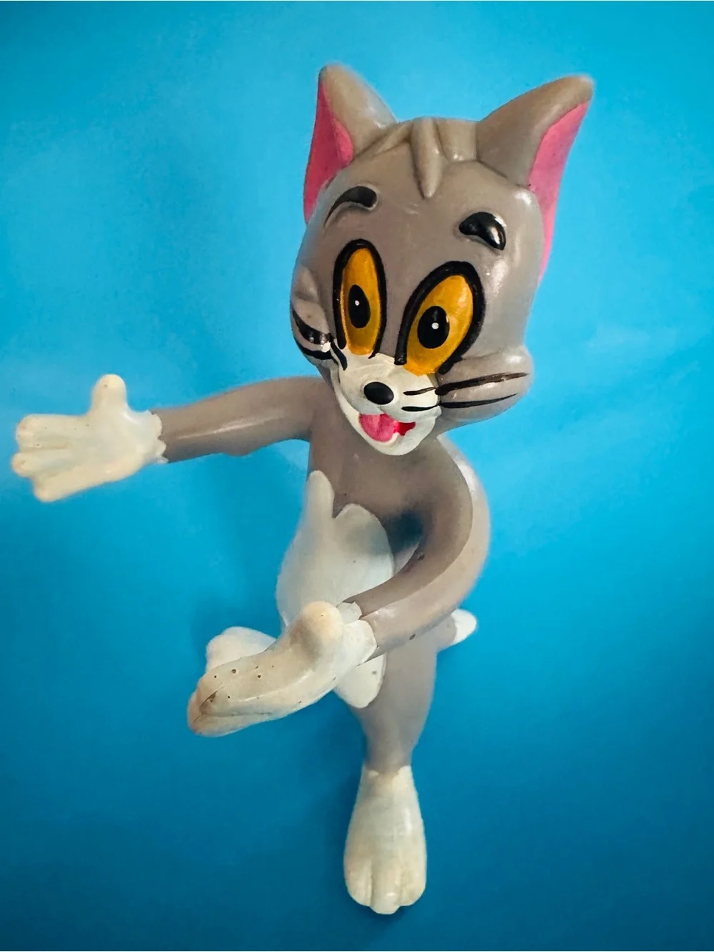 Tom & Jerry Television Cartoon Show Tom Cat Vintage 1989 Bendable Toy Figure 6”
